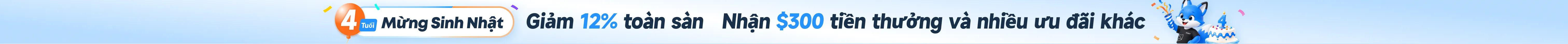Ưu đãi kỷ niệm 4 năm