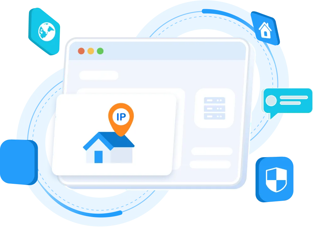 Real residential IPs are rotated at intervals to easily avoid network blocking