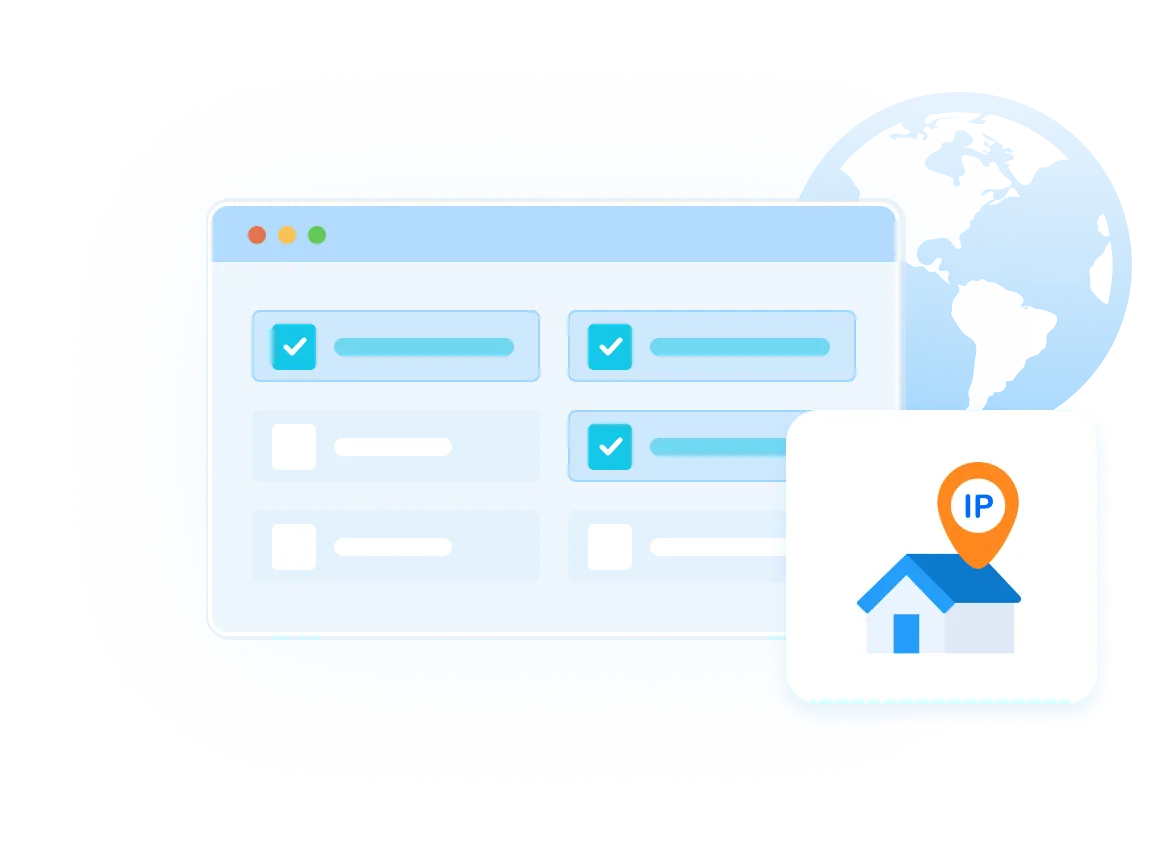 Rotating Residential Proxies use a pool of IPs from real users and provide IP addresses that change after a specific period of time. Rotating proxy provides greater anonymity and flexibility because each request can come from a different IP, making it more difficult to trace a user's behavior online.